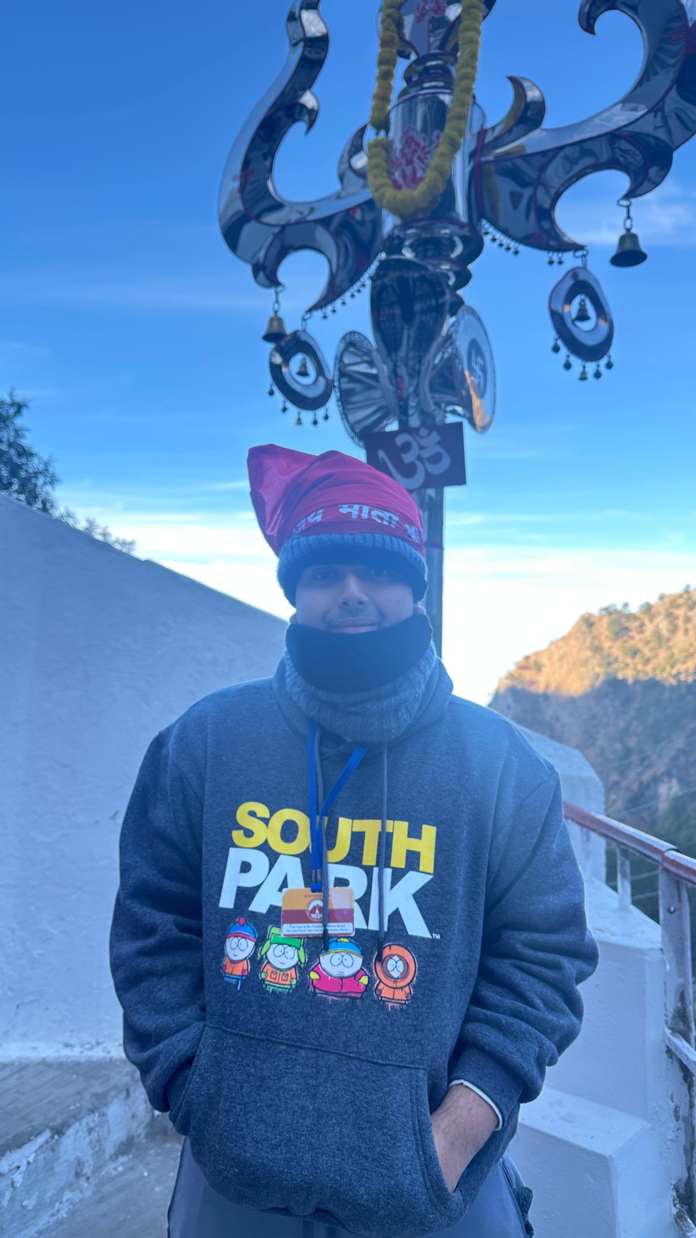 Rishit Kar outdoors in the mountains